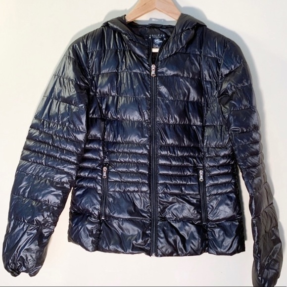 HALIFAX Traders Black Down Jacket M - Picture 1 of 5